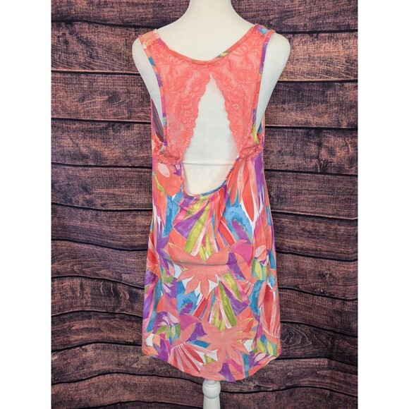 Secret Treasures Open back Lacy Nightgown Colorful Flowy Soft Size Large - Picture 3 of 6